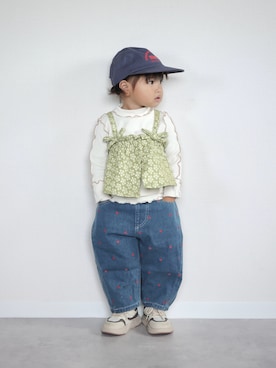 「アイテム（帽子）」を使った、ORITSUさん（キッズ・120cm）の夏コーディネート