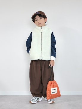 「アイテム（パンツ）」を使った、ORITSUさん（キッズ・120cm）の秋コーディネート