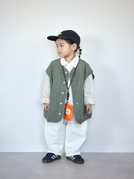 「DANTON（ダントン）のアイテム」を使った、ORITSUさん（キッズ・120cm）の春コーディネート