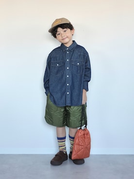 「アイテム（その他シューズ）」を使った、ORITSUさん（キッズ・120cm）の秋コーディネート