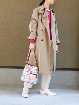 「アイテム（トレンチコート）」を使った、mai_haruさん（レディース・170cm・20代）の春コーディネート