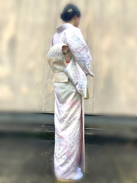 「春カラー」｜「アイテム（水着/着物・浴衣）」を使った、ぱぴぷぺぽさん（レディース・165cm）の春コーディネート