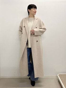 「A part by（アパートバイ）のアイテム（デニムパンツ）」を使った、まゆてぃんさん（レディース・164cm）の秋コーディネート