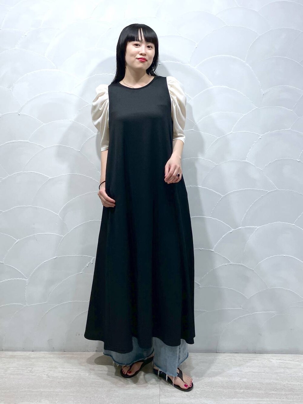 e/rm】テクスチャーカタパフワンピース 235182を使った人気