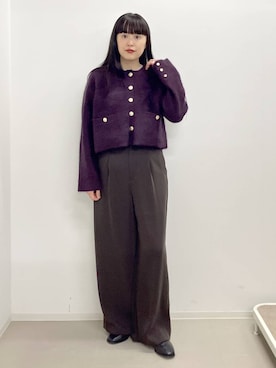 「ウエストゴム」｜まゆてぃんさん（レディース・164cm）の秋コーディネート