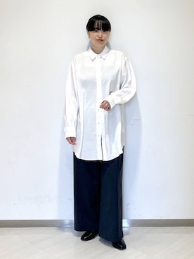 「アイテム（シャツワンピース）」を使った、まゆてぃんさん（レディース・164cm）の秋コーディネート