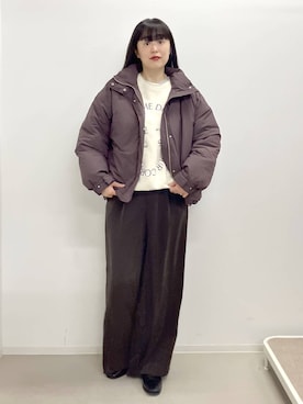 「A part by（アパートバイ）のアイテム（スウェット）」を使った、まゆてぃんさん（レディース・164cm）の秋コーディネート