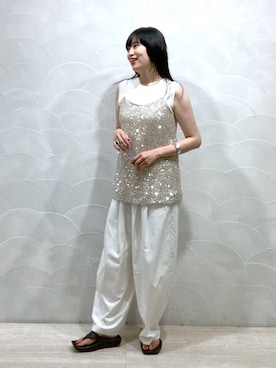 「muleboy（ミュールボーイ）のアイテム」を使った、まゆてぃんさん（レディース・164cm）の夏コーディネート