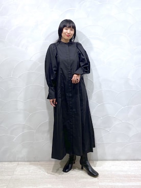 「シンフルコーデ」｜「アイテム（ワンピース/ドレス）」を使った、まゆてぃんさん（レディース・164cm）の秋コーディネート
