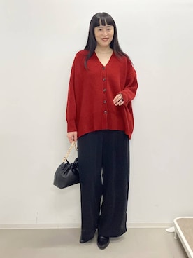 「アイテム（カーディガン/ボレロ）」を使った、まゆてぃんさん（レディース・164cm・30代）の冬コーディネート