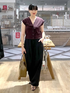 「アイテム（ボストンバッグ）」を使った、まゆてぃんさん（レディース・164cm・30代）の夏コーディネート