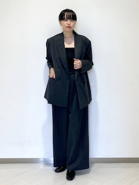 「アイテム（テーラードジャケット）」を使った、まゆてぃんさん（レディース・164cm・30代）の秋コーディネート