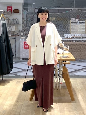 「アイテム（ワンピース）」を使った、まゆてぃんさん（レディース・164cm）の夏コーディネート