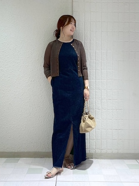 「アイテム（カーディガン/ボレロ）」を使った、yumaさん（レディース・164cm・30代）の夏コーディネート