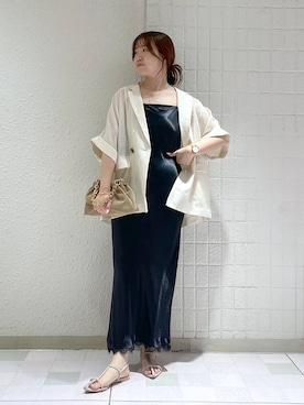 「アイテム（テーラードジャケット）」を使った、yumaさん（レディース・164cm・30代）の夏コーディネート