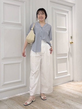 「A part by（アパートバイ）のハートモチーフバッグ（ショルダーバッグ、ホワイト系）」を使った、yumaさん（レディース・164cm）の春コーディネート
