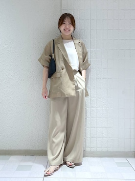 「アイテム（ジャケット/アウター）」を使った、yumaさん（レディース・164cm・30代）の夏コーディネート