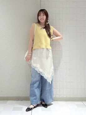 「A part by（アパートバイ）のアイテム（ワンピース）」を使った、yumaさん（レディース・164cm）の夏コーディネート