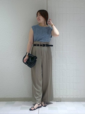 「A part by（アパートバイ）のアイテム（ベルト）」を使った、yumaさん（レディース・164cm）の夏コーディネート