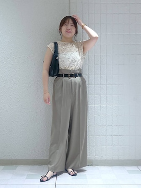 「A part by（アパートバイ）のアイテム（ベルト）」を使った、yumaさん（レディース・164cm）の夏コーディネート