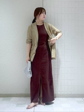 「A part by（アパートバイ）のクロスフラットサンダル（サンダル）」を使った、yumaさん（レディース・164cm・30代）の夏コーディネート