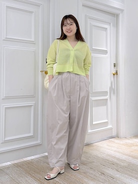 「A part by（アパートバイ）のアシメナイロンショルダー（ショルダーバッグ、ベージュ系）」を使った、yumaさん（レディース・164cm）の春コーディネート
