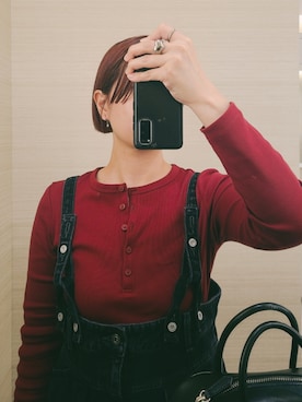 「アイテム（チャーム）」を使った、𝕄.さん（レディース・158cm）の秋コーディネート