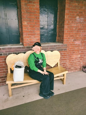 「アイテム（サロペット/オーバーオール）」を使った、𝕄.さん（レディース・158cm）の秋コーディネート