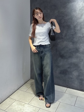 「FREE'S MART（フリーズマート）のアイテム（パンツ）」を使った、YOUKIさん（レディース・157cm）の夏コーディネート
