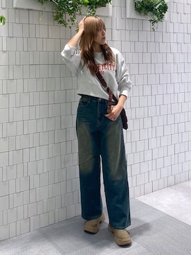 「アイテム（スウェット）」を使った、YOUKIさん（レディース・157cm・20代）の秋コーディネート