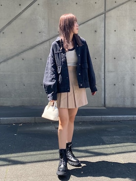 「FREE'S MART（フリーズマート）のアイテム（デニムジャケット）」を使った、YOUKIさん（レディース・157cm）の夏コーディネート