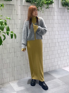 「シャギー」｜「アイテム（ワンピース/ドレス）」を使った、YOUKIさん（レディース・157cm）の秋コーディネート