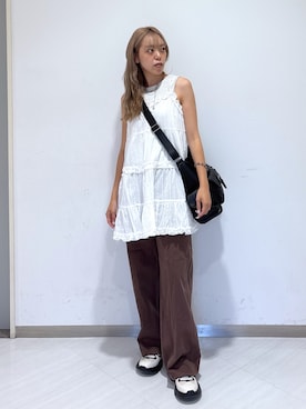 「FREE'S MART（フリーズマート）のアイテム（ワンピース）」を使った、YOUKIさん（レディース・157cm）の夏コーディネート