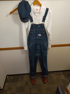 「アイテム（サロペット/オーバーオール）」を使った、かずくんさん（メンズ・180cm）の秋コーディネート