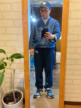 「BEAMS PLUS（ビームスプラス）のアイテム（ノーカラージャケット）」を使った、キャサさん（メンズ・171cm）の冬コーディネート