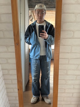 「アイテム（マウンテンパーカー）」を使った、キャサさん（メンズ・171cm）の夏コーディネート