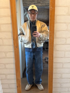 「アイテム（MA-1）」を使った、キャサさん（メンズ・171cm）の春コーディネート