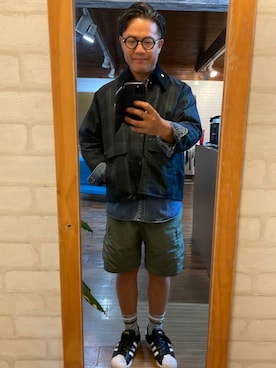 「アイテム（カバーオール、その他）」を使った、キャサさん（メンズ・171cm）の夏コーディネート