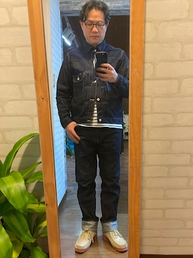 「URBAN RESEARCH（アーバンリサーチ）のアイテム（デニムジャケット）」を使った、キャサさん（メンズ・171cm）の冬コーディネート