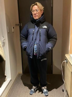 「ネイビーコーデ」｜「アイテム（ジャケット/アウター）」を使った、キャサさん（メンズ・171cm）の冬コーディネート