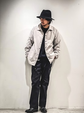 「schott（ショット）のアイテム（ブルゾン）」を使った、鈴木 瞬さん（メンズ・176cm）の冬コーディネート