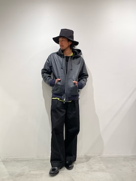 「ショット」｜「アイテム（ライダースジャケット）」を使った、鈴木 瞬さん（メンズ・176cm）の春コーディネート