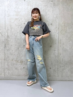 「アイテム（その他トップス）」を使った、ミユさん（レディース・157cm・20代）の夏コーディネート