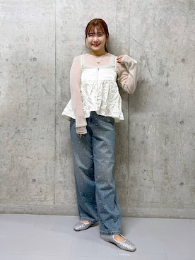 「アイテム（バレッタ/ヘアクリップ）」を使った、ミユさん（レディース・157cm・20代）の秋コーディネート