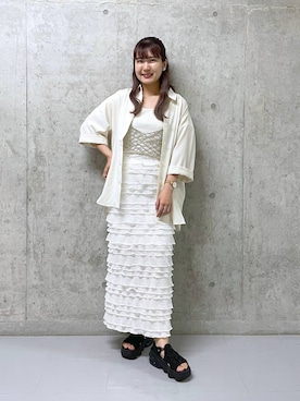 「アイテム（その他トップス）」を使った、ミユさん（レディース・157cm・20代）の夏コーディネート