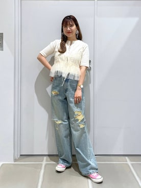 「アイテム（その他トップス）」を使った、ミユさん（レディース・157cm・20代）の夏コーディネート