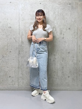 「アイテム（その他トップス）」を使った、ミユさん（レディース・157cm・20代）の夏コーディネート