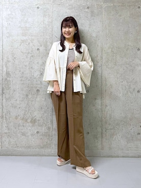 「アイテム（タンクトップ）」を使った、ミユさん（レディース・157cm・20代）の夏コーディネート