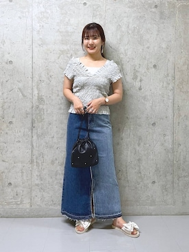 「アイテム（その他トップス）」を使った、ミユさん（レディース・157cm・20代）の夏コーディネート