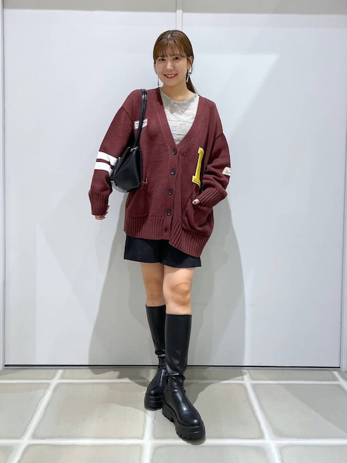 セール】ワッペンレタードカーディガンLS 133798（カーディガン